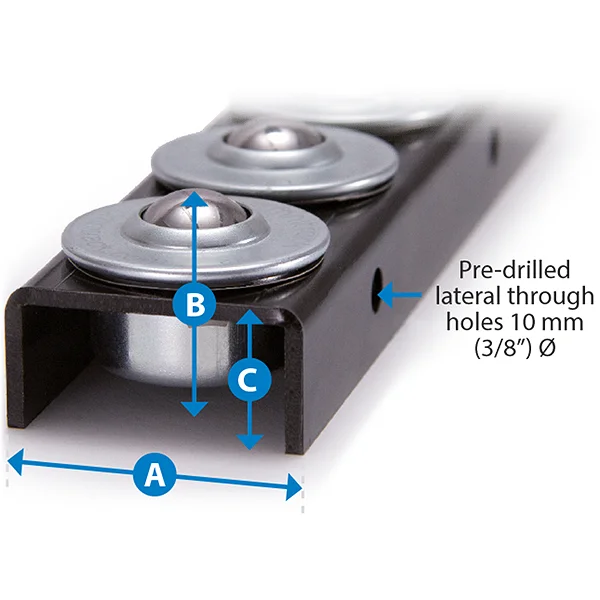 Ball transfer rails 